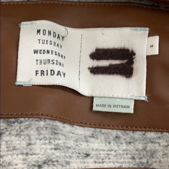 ANTHROPOLOGIE SATURDAY SUNDAY Moelleux Sweater Jacket Small Fleece Marled Boho - Picture 7 of 9